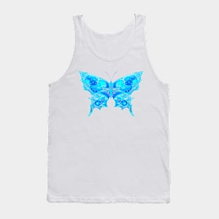 Abstract Blue Butterfly Tank Top